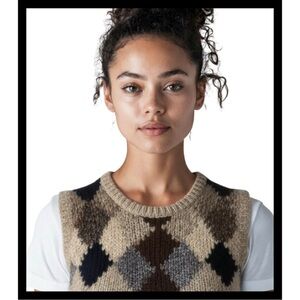 Les Copains vintage wool and mohair vest